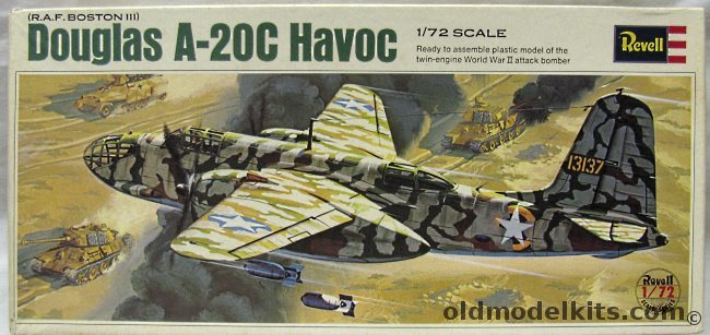 Revell 1/72 Douglas A-20C Havoc or RAF Boston III Medium Bomber Japan Issue, H115-300 plastic model kit